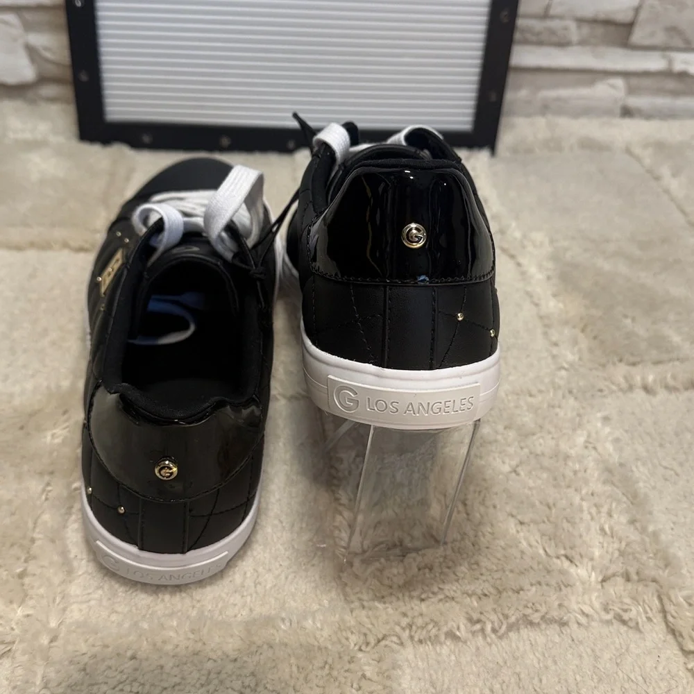 G by Guess Los Angeles Black and Gold Sneakers